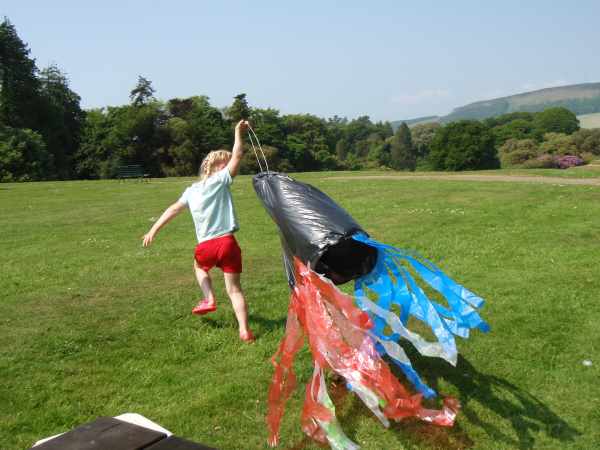You can have great fun flying these windsocks made out of recycled materials. As an artist as well as a Ranger I like to add creativity to everything I do.