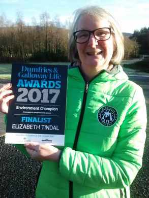 I was really delighted to be a finalist in the Dumfries and Galloway Life Awards in the Environmental Champion category. Thanks to the people who nominated me.