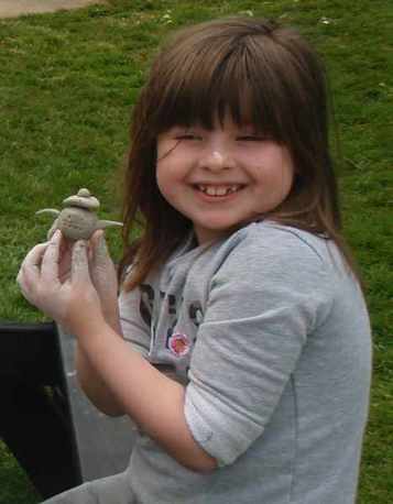 Getting messy creating clay art with the Freelance Ranger at Castle Kennedy Gardens